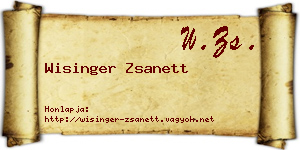 Wisinger Zsanett névjegykártya