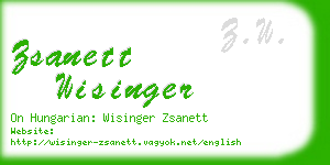 zsanett wisinger business card